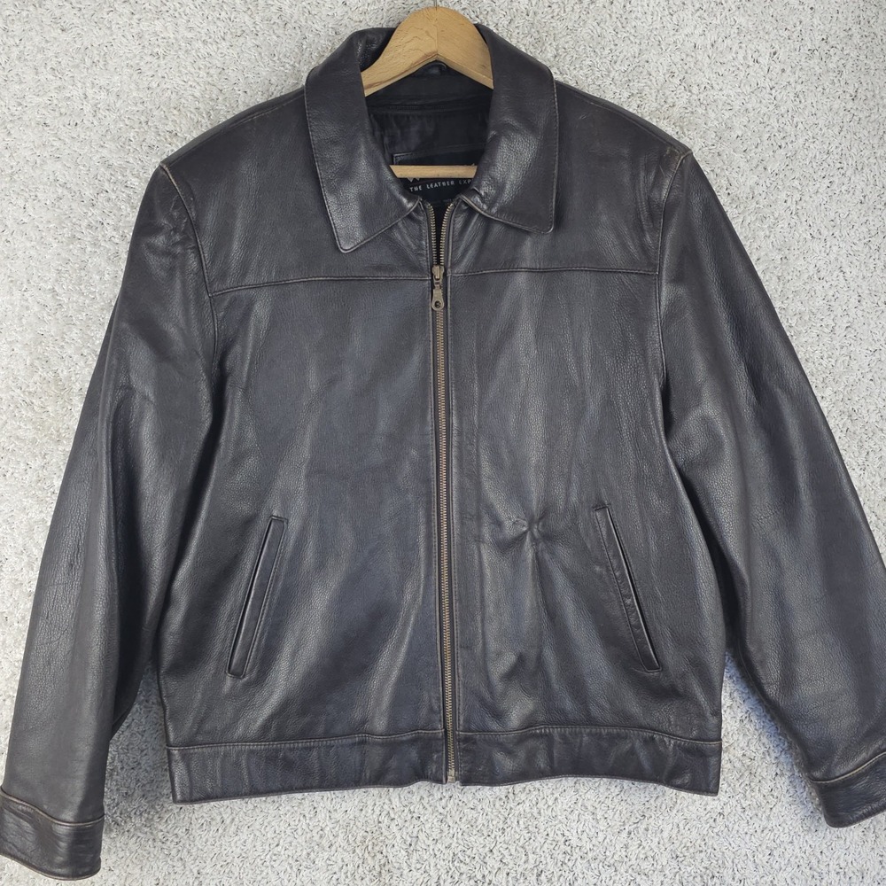 Vintage Wilsons Leather Thinsulate Ultra Liner Cafe Brown Jacket Men's Large